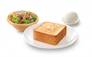 1.삶은 달걀 & 두껍게 썬 버터 토스트
+ 커피 or 홍차 or 오렌지 주스 