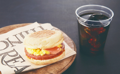 English muffin + The Below Drink