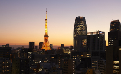高層階からの夕景　東京タワー方面