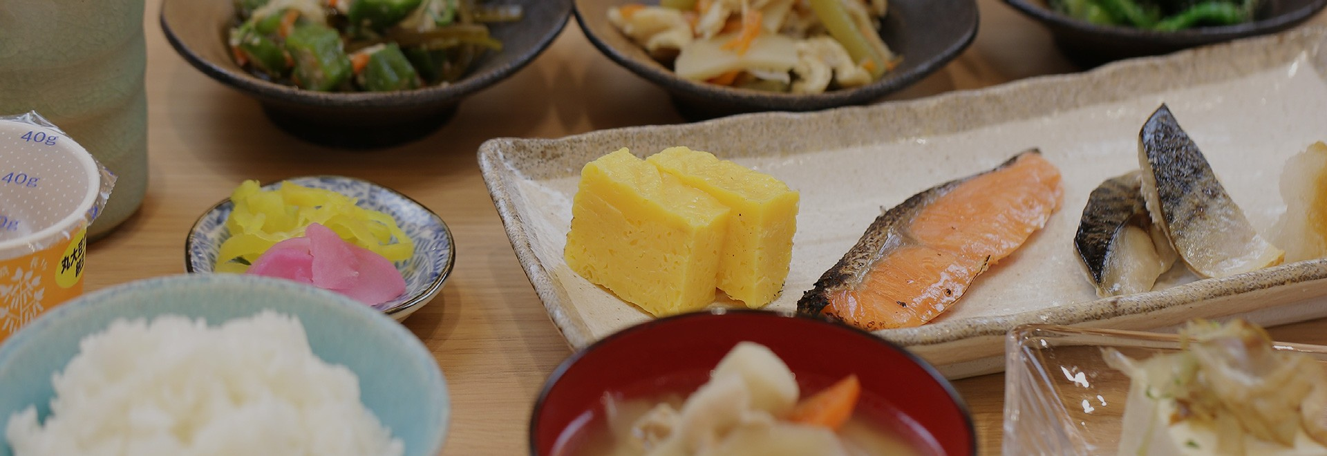 At the beginning of a wonderful day, enjoy our breakfast that is centered on our specialty Japanese side dishes.