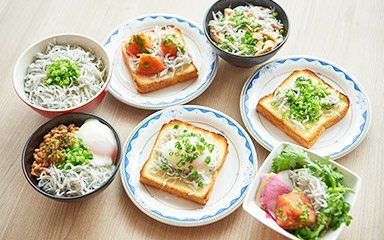 Shirasu menu (A sample dish)
