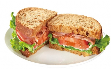 BLT Sandwich with a drink