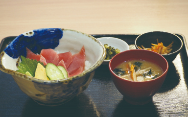 Tuna Sashimi Rice Bowl Set Menu