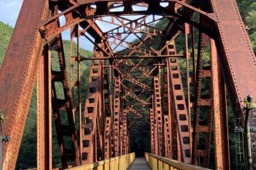 褐色の廃鉄橋