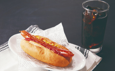 Hot dog + The Below Drink