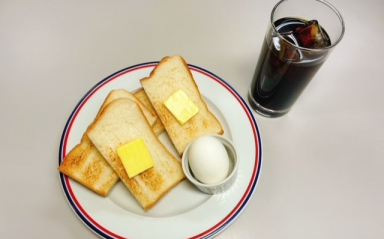 Double toast + boiled egg
+ the following drinks