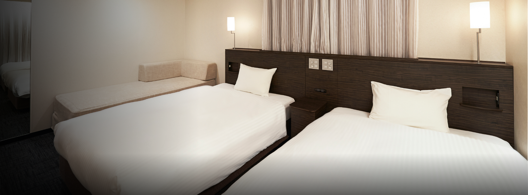 全米トップクラスの実績を誇るサータ社製ベッドを全室に導入