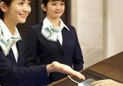 画像：スマホでチェックイン