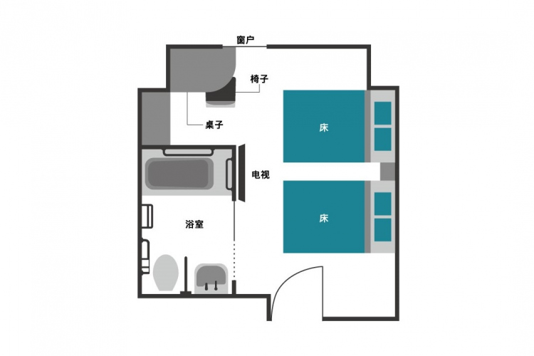 通用双人房