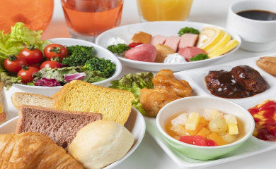 朝食盛り付け例（洋食）