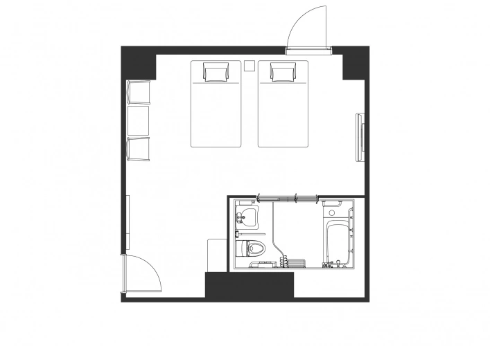ユニバーサルツインの間取り