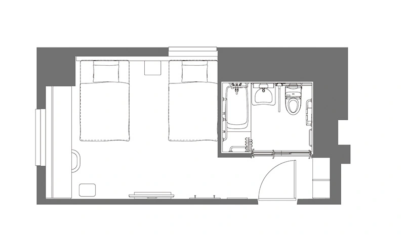 ユニバーサルツインの間取り