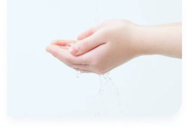 髪や肌にやさしい、手荒れしにくい