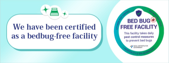 We have been certified as a bedbug-free facility