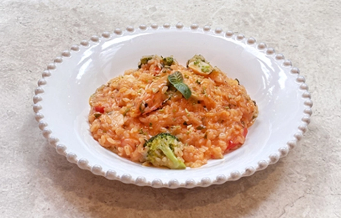 ロゼ赤エビリゾット