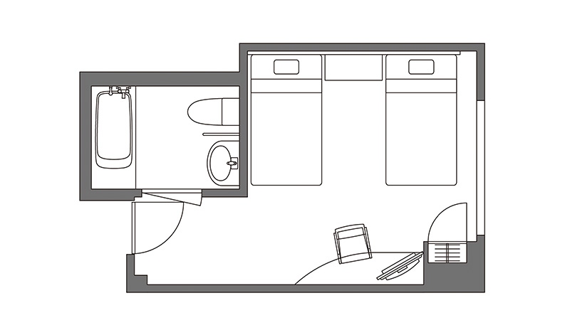 ユニバーサルツインの間取り